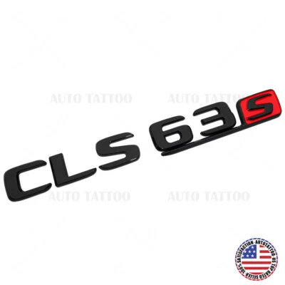 17+ Mercedes CLS 63 S AMG Letter Emblem Trunk Lid Logo Badge Gloss Black Red - Image 1 of 4