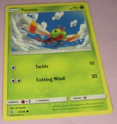 Yanma 2/236 - Common Pokemon Card - Unified Minds Set (2019) - Image 1 of 2