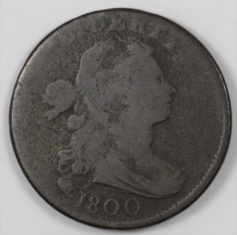 1800 Draped Bust US Copper Large Cent 1C S-204 R.4 Cover