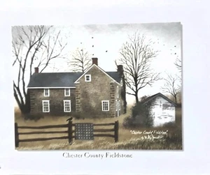 Billy Jacobs "CHESTER COUNTY FIELDHOUSE" House,Country Art Print 8.5x11 - Picture 1 of 2