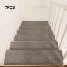 2/7/13pcs Non Slip Stair Treads Carpet Self-Adhesive Rug Runner Mats Covers