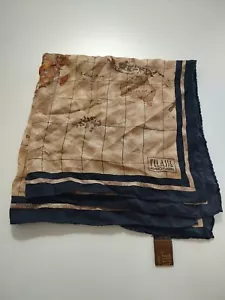 ALVIERO MARTINI 1 CLASSE TUCH 100% SEIDE SEIDE SCHALS SCHAL ECKIG MADE ITALY - Bild 1 von 6