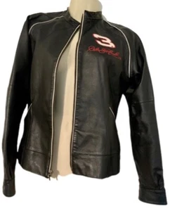 NWOT Wilsons Leather Chase Legit Black Dale Earnhardt NASCAR Jacket Moto Women S - Picture 1 of 12