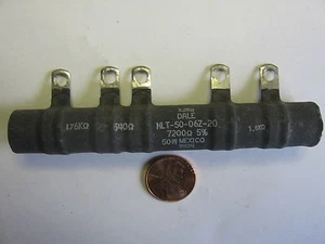 Resistencia Wirewound multi-tapped Dale HLT-50-06Z-20 50 vatios 7200 ohmios en total - Imagen 1 de 1