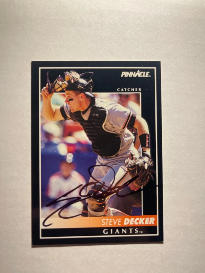 San Francisco Giants STEVE DECKER Signed Card - Image 1 of 1