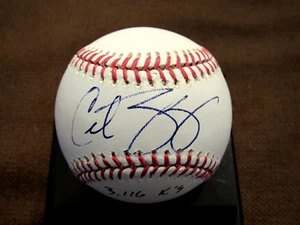 CURT SCHILLING 3116 K'S ARIZONA RED SOX PHILLIES SIGNED AUTO OML BASEBALL JSA - Picture 1 of 3