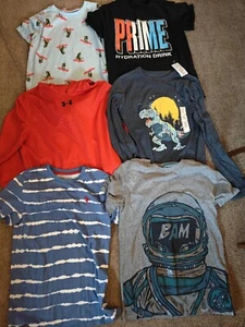 Teen Boys Shirt Lot 6 Shirts Size 14/16 & Size 16 Under Armour Cat & Jack EUC - Picture 1 of 7