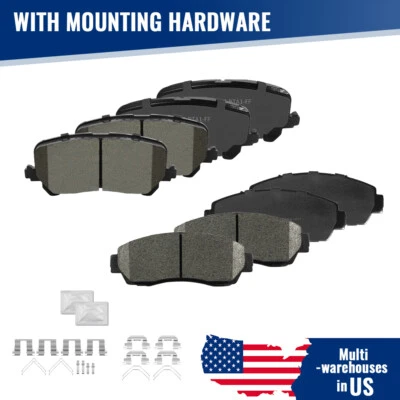 Front +Rear Ceramic Brake Pads Set w/Hardware for Honda Passport 2019 2020 2021 Foto 1 de 4