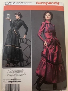 Simplicity 2207 Steampunk Victorian Costume Arkivestry Jacket Skirt Bustle 6-12 - Picture 1 of 4