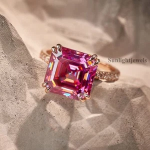 Designer 4.15 Ct Certified Pink Treated Diamond Solitaire Ring, Great luster! - Picture 1 of 8