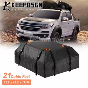 21cu ft SUV Car Roof Top Cargo Carrier Bag Luggage 600D PVC Waterproof Storage - Picture 1 of 12