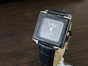 Vintage watch SLAVA Soviet quartz USSR Rare black dial - Picture 1 of 20