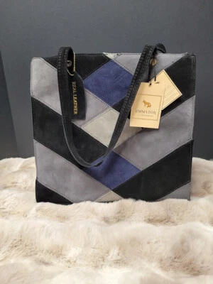 Bolso de retazos de gamuza Emma Fox nuevo con etiquetas Foto 1 de 4