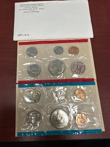 1971 US Department Of The Treasury Assay Office 11-Coin Uncirculated Mint Set - Picture 1 of 2