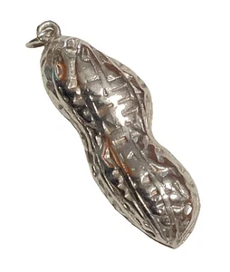 Colgante de cacahuete pesado tono plata - Imagen 1 de 4