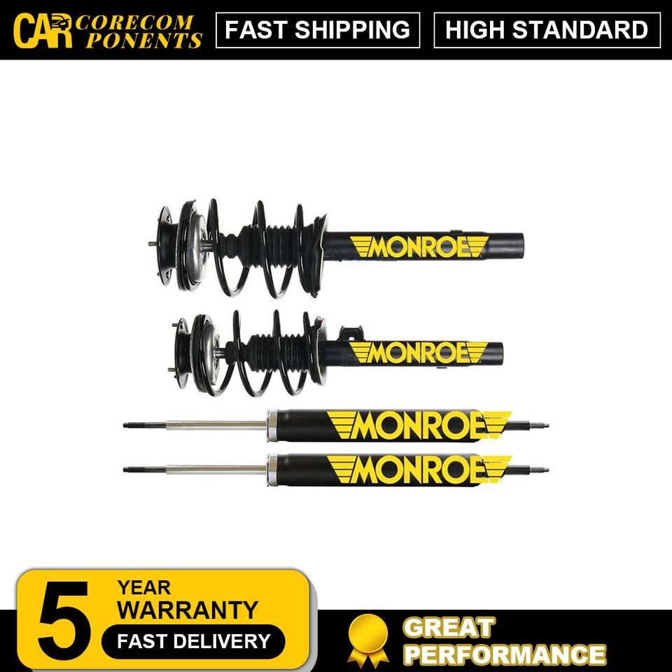 Conjunto de 4 amortiguadores, puntales y resortes delanteros traseros Monroe para BMW 325Ci 2006-2006 Foto 1 de 2