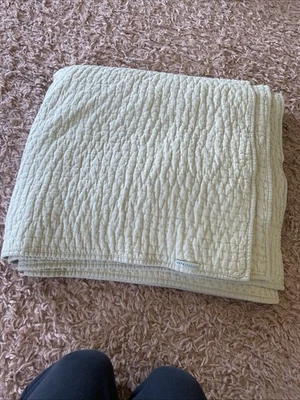 КЕРАМИЧЕСКИЙ АМБАР МЕДИАТОР РУЧНОЙ РАБОТЫ ХЛОПОК/ЛЕН ЛОСКУТНОЕ ОДЕЯЛО ПОЛНЫЙ/КОРОЛЕВА ~ ЛЕН - Изображение 1 из 3