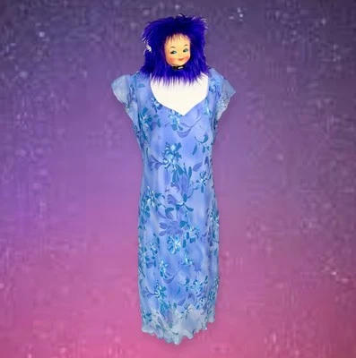 VESTIDO SIN MANGAS CAPRICHOSO ETÉREO DE GASA FLORAL DE COLECCIÓN Y2K HADA SHABBY CHIC AÑOS 90 16 Foto 1 de 4