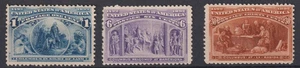 US Sc# 230 235 239 *MINT NO GUM { SET OF 3 COLUMBIAN } GREAT FROM 1893 SERIE - Picture 1 of 6