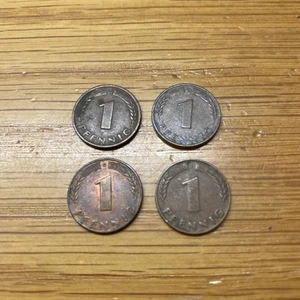 1 Pfennig 1948 D F G J Bank Deutscher Länder Kompletter Satz - Bild 1 von 2
