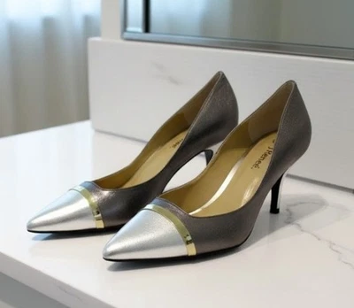J. Renee Adena Metallic Silver Pumps NWOB Retail $110 Womens Size 11 - Image 1 of 4