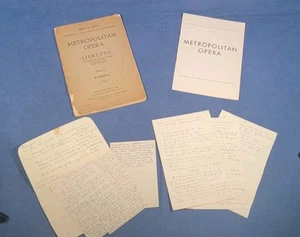 NY Metropolitan Opera Programs stagione circa dal 1950 al 1960 con note scritte a mano - Foto 1 di 9