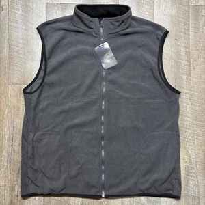 Gioberti Fleece Vest Men’s XL Gray Full Zip Pockets Lightweight Mock Neck - Picture 1 of 7