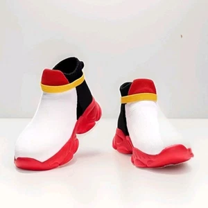 SONIC THE HEDGEHOG SIZE 2 LITTLE KIDS ATHLETIC RED WHITE YELLOW HIGH TOP SHOES! - Picture 1 of 18