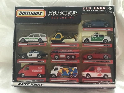 MATCHBOX 2000 FAO SCHWARZ EXCLUSIVE TEN PACK GERMAN COLLECTION 10 CAR SET - Image 1 of 4