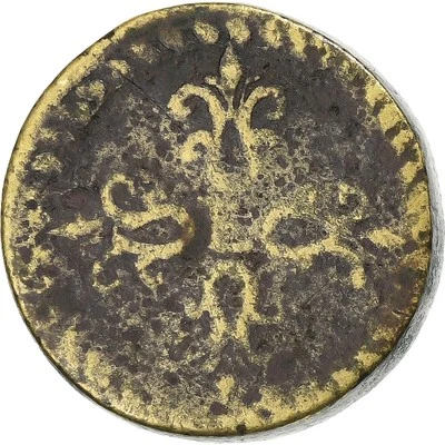 [#1504299] France, Louis XIII, demi franc, poids monétaire, laiton, VF (20-25) - Photo 1/2