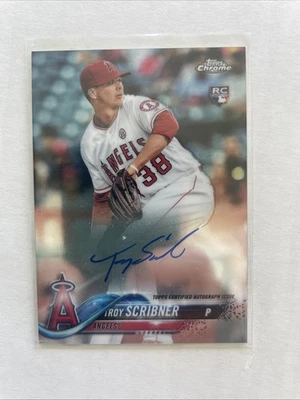 2018 Topps Chrome - Rookie Autographs Troy Scribner #RA-TS (AU, RC) - Image 1 of 2