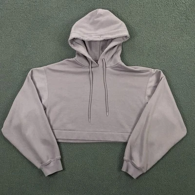 Sudadera con capucha ALO Yoga para mujer talla pequeña recortada relajada de gran tamaño logotipo púrpura Foto 1 de 4