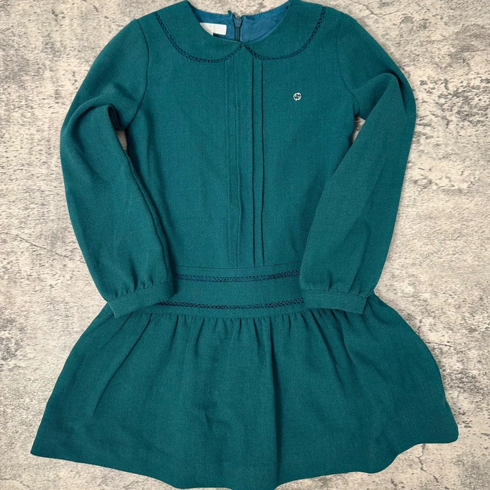 Gucci Baby Girls Teal Dress – 2013 S/S Collection – Made in Italy, Sz 18-24 - Image 1 of 4