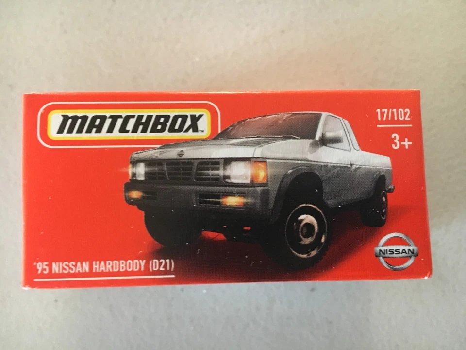 Nissan 2022 Matchbox Power Grabs #17 '95 carrocería dura (D21) blanco nube | FSB Foto 1 de 1