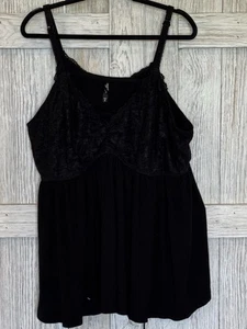 Torrid Sleep Cami Damen 6X schwarz ärmellos Sleep Love seitliche Spitze Tanktop - Bild 1 von 5