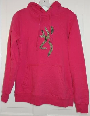 Sudadera con capucha rosa marrón cabeza de ciervo roble musgo talla M Break-Up Country para mujer Foto 1 de 4