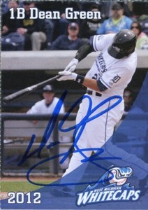 2012 West Michigan Whitecaps DEAN GREEN Signed Card autograph AUTO TIGERS