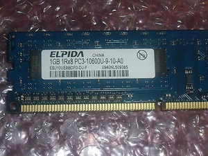 Elpida EBJ10UE8BDF0-DJ-F 1GB 1RX8 PC3-10600U 1333 MHZ PC-Speicher - Bild 1 von 1