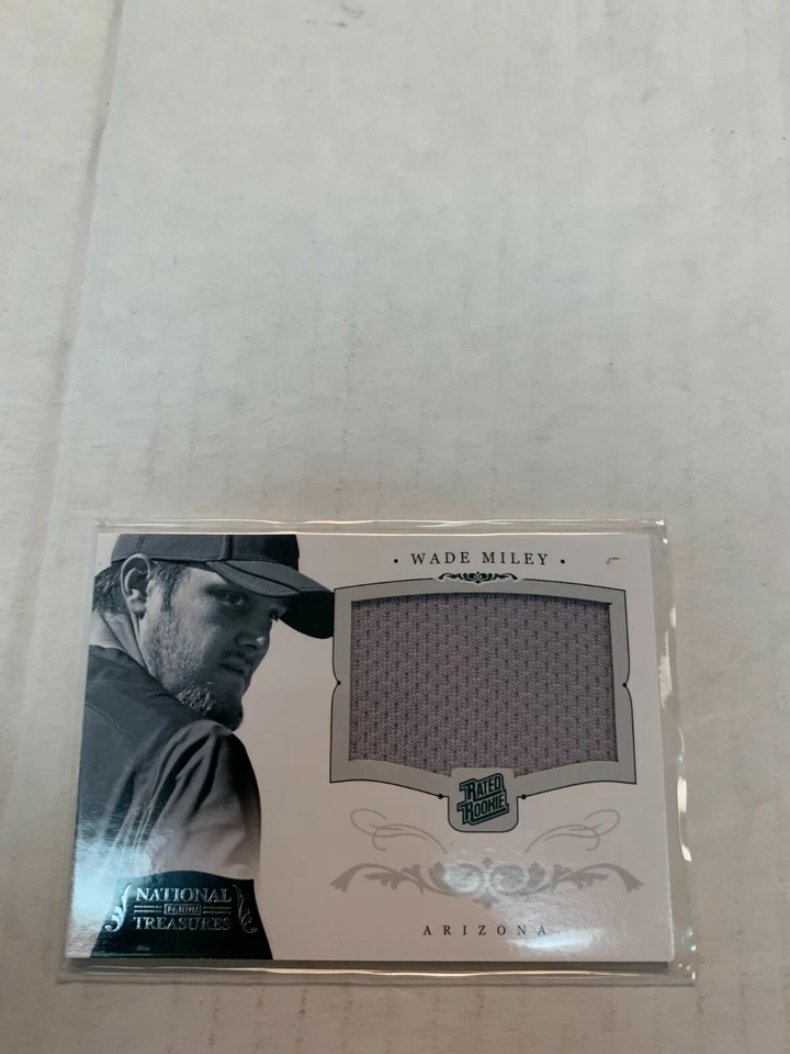 Wade Miley 2012 National Treasures Rated Rookie Jersey Card #216 Serial #50/99 - Image 1 of 1