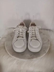 Clarks Womens Size 9 Platform Sneakers Extra Light White Leather 14885 - Picture 1 of 16