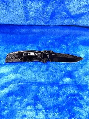 Gerber Swagger Folding Pocket Knife Black Serrated Blade 31-004099 - Image 1 of 3