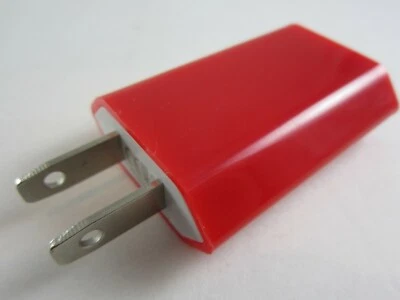 1x Red LONG USB AC Wall Charger for All iPhone Galaxy Blackberry Cables Foto 1 de 3