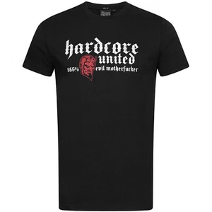 😈 HARDCORE UNITED T-Shirt "666%" | Black (307020) Herren Gabber schwarz 😈 - Bild 1 von 2