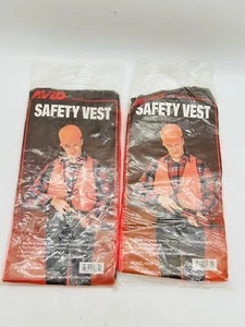 Pair of 2 Avid Outdoor Safety Vests Model 4369 Vinyl Blaze Orange OSFA - Picture 1 of 3