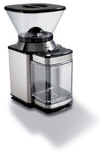 Burr Mill Coffee Grinder Stainless Steel Silver Easy to use dishwasher safe
