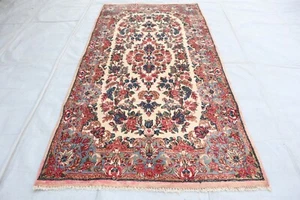 Antique Rug 2'9x5'3 ft Beige Handmade Trible Area Rug- 3x5 Entryway Rug-Kids Rug - Picture 1 of 15