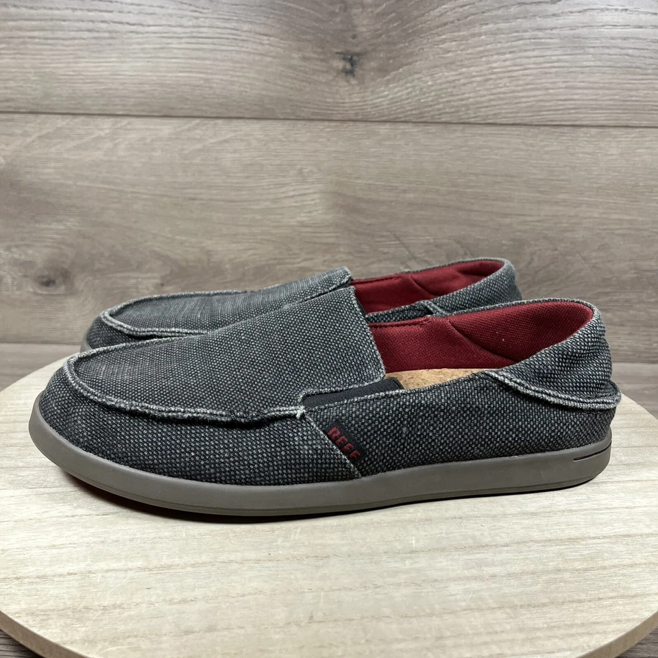 Zapato sin cordones Reef Cushion Bounce Matey gris lona surfista para hombre talla 8 Foto 1 de 4