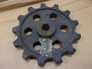 9R206 14" x 1 1/2 Bore Roller Shaft Chain Drive Sprocket Excavator Mini Cast Vtg - Picture 1 of 8