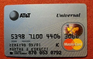 AT&T Universal MasterCard Card Exp 2001 cc1136 - Picture 1 of 2