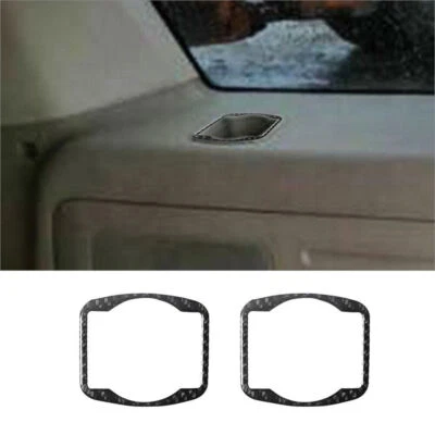 2 peças de fibra de carbono interior tampa porta-copos traseira acabamento para Ford Explorer 2008-10 - Imagem 1 de 4